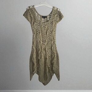 Elegant Knit Asymmetrical Dress